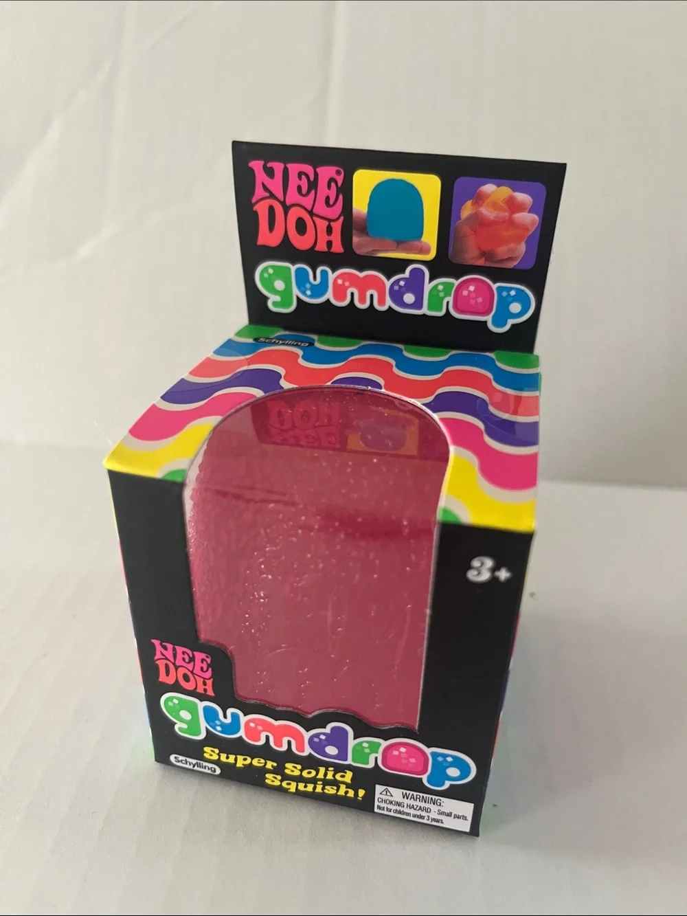 NeeDoh Gumdrop Super Solid Squish Toy - Pink